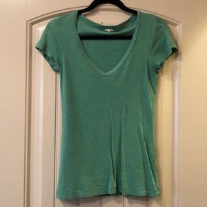 XS JCrew green short sleeve shirt